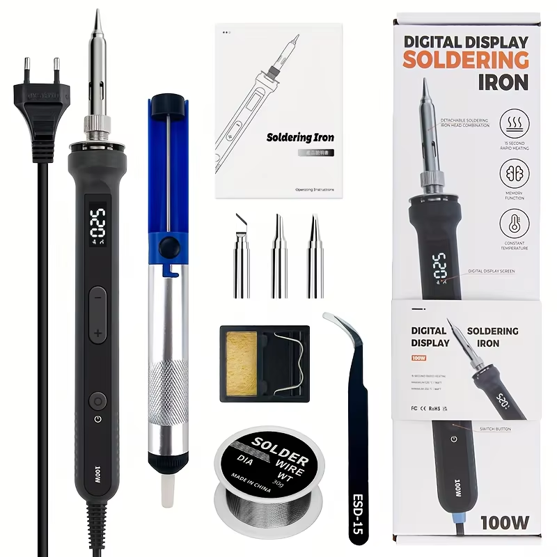 Electronics Repair Manual - 100W Digital Soldering Iron Kit Adjustable‑Temperature