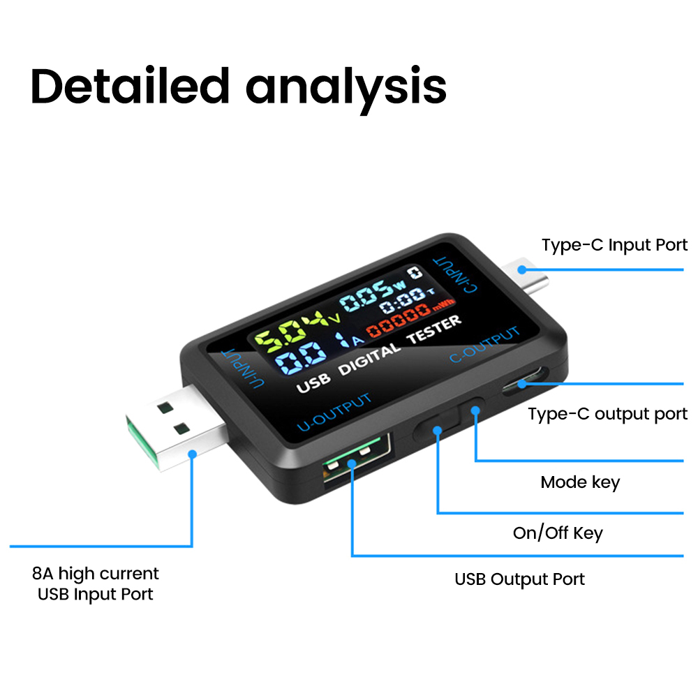 USB Tester 10 in 1 DC Digital  - Usb Ammeter Tester review and price
