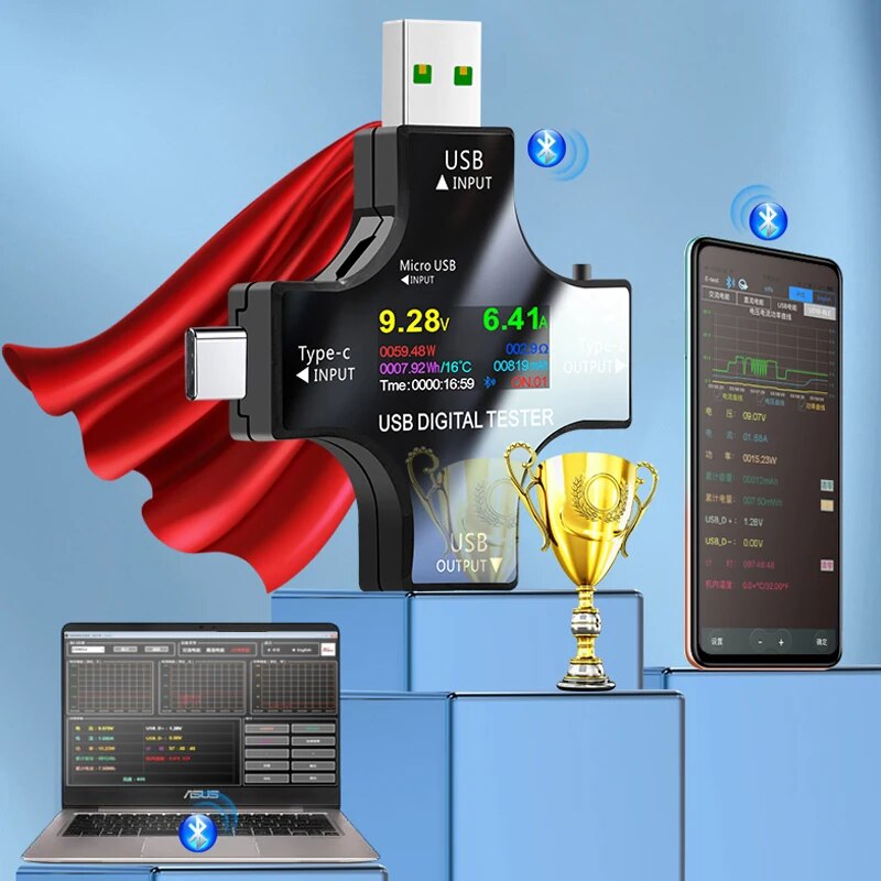 USB Tester DC Type-C PD Digita - Usb Ammeter Tester review and price