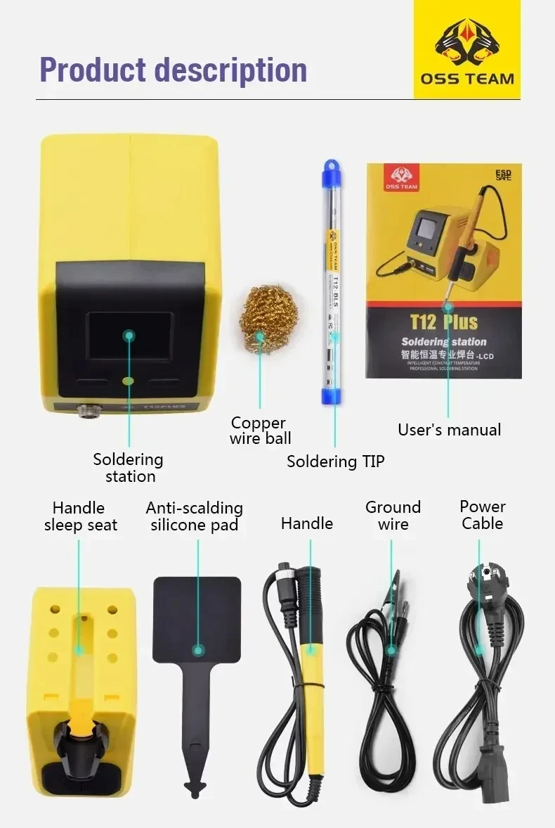 OSS T12 Plus Digital Soldering - Electronics Repair Plus review and price