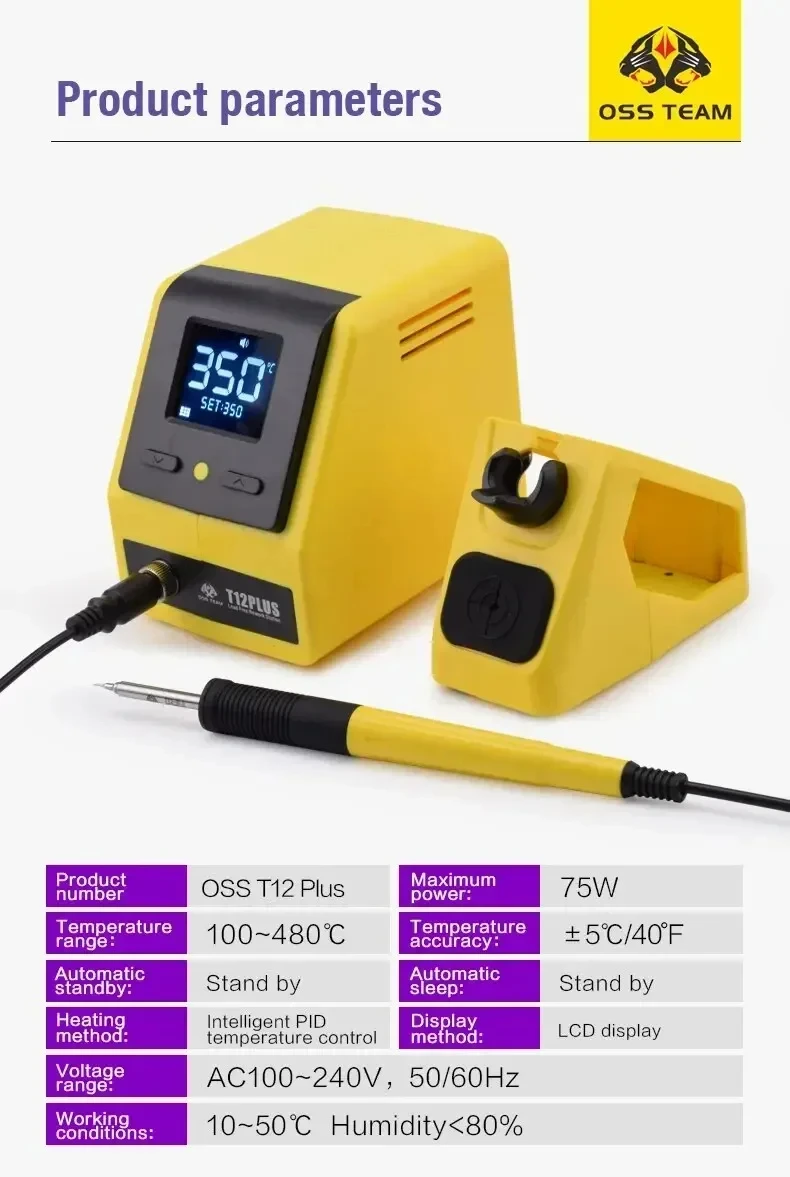 OSS T12 Plus Digital Soldering - Electronics Repair Plus review and price