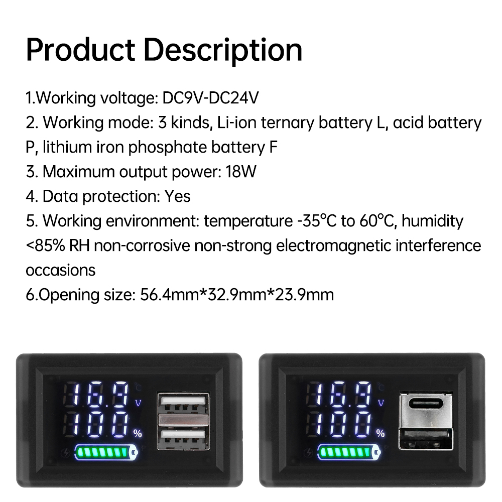 USB+Type-C/Dual USB 9V 12V 24V - Usb Ammeter Tester review and price